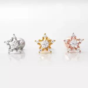 써지컬 핀 큐빅 피어싱 올스타 3종 택1 써지컬 피어싱 써지컬피어싱 큐빅귀걸이