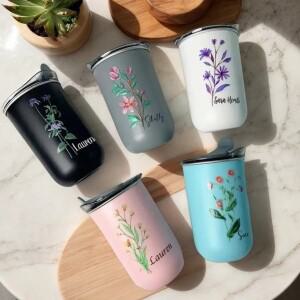 휴대용 스테인리스 스틸 우유 커피 컵 소용량 300ml 심플 디자인 물 입안 세척 여행 친화적 가정용품