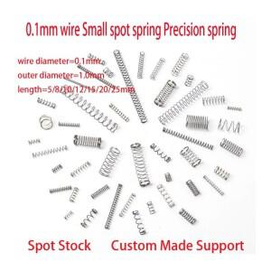 40pcs 0.1mm 와이어 미니 소형 소형 스폿 스프링 압축 OD =
