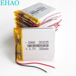 로트 10개 3.7V 300mAh LiPo 충전식 배터리 303035 Mp3 플레이어 카메라 블루투스 스피커 스마트 워치 레코
