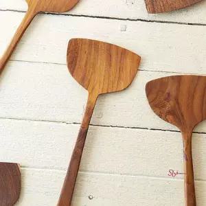 티크나무 타원삼각 볶음주걱 스페츌러 1p abc225