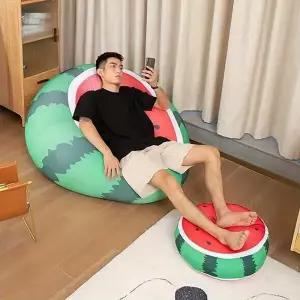 빈백 1인용 소파 푹신한 핑크 100x60cm 캐릭터 무지 스트라이프 모찌 쿠션 도