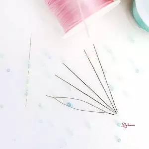 비즈실꿰기 비즈바늘 5.8cm 100개x1봉ijk820