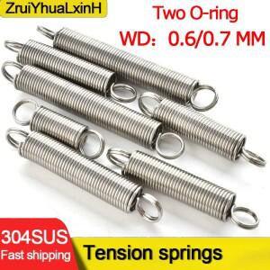 304 스테인레스 스틸 O-링 나선형 인장 스프링 강철 와이어 직경: 0.6/0.7mm 외경: 5-8mm 길이: 15-120mm