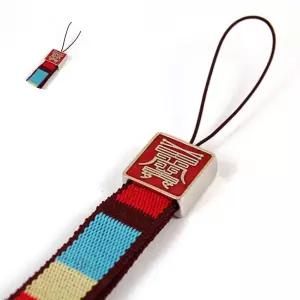 색동 핸드폰줄-재물부 지갑 넥타이핀 손거울 핸드폰줄