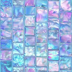 홈티튜트 10PCS 12x12 인치 유리 모양의 필 앤 스틱 바닥 타일 탈착식 셀프 접착식 PVC 비닐 바닥재 스티커 욕실 주방 장식용 홀로그램 백스플래시