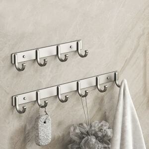 현대 호환 미니 소형멀리스트 주방 공간 알루미늄 코터 후크 옷장 벽 마운트 행 옷 코트 욕실