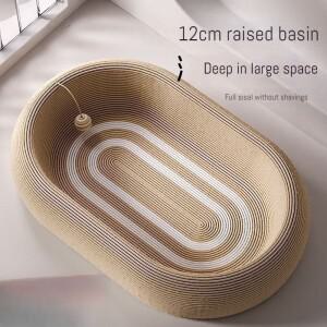2.0 업그레이드 고양이 Scratcher 패드 100% 사이 잘삼 라운드 타원형 긁는 보드 12cm 높이 새끼 침대 둥지