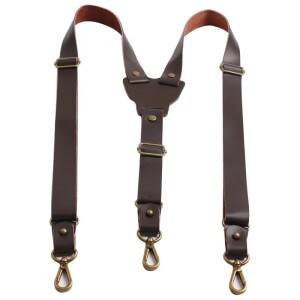 성인 남성용 가죽 영국 스타일 멜빵 폭 2.5cm 안티 드롭  디자인 플러스 사이즈개인에게 적합