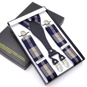 남성용 강력 4점형 팬츠 서스펜더 벨트 (폭 3.5cm) 성인용 가정직접 사용 가능 웨스턴 바지