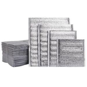 호환상품 10개 알루미늄 호일 절연 식품 저장 얼음 거품 가방 열 쿨러 재사용 가능 점심 스낵 도시락 피크