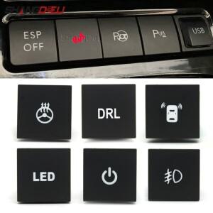 호환상품 차량용 LED DRL 라이트 패킹 레이더 전원 온 오프 카메라 미러 가열 배기 스위치 버튼 폭스바겐