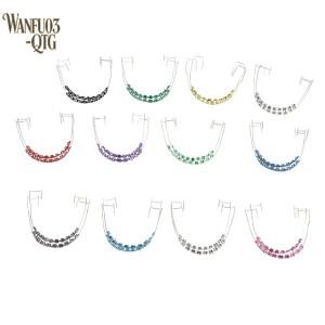 1쌍의  치아 교정기 후크가 있는 임시 장식 금속 와이어 브라켓 리가처 박스 포함