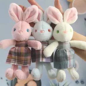 큐티키링 체크원피스 토끼키링 10대 가방고리 장식 bZM7+1GrI