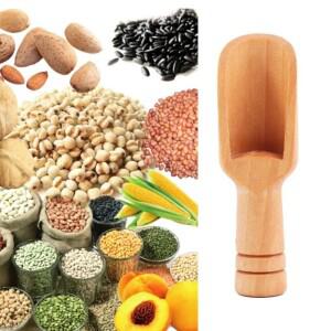 미니 소형 나무 소금 스푼 차 커피 조미료 사탕 향신료 우유 분말 주방 요리 도구 2개