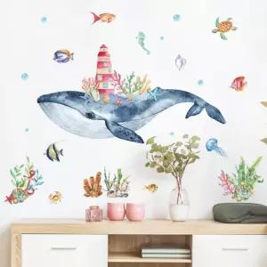 키밍 포인트 벽지 인테리어 시트 고래 스티커 아이방 BKg7+8fVI