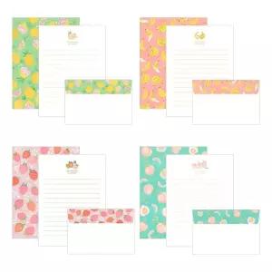 새콤달콤 과일 편지지 편지봉투 세트 20개 혼합 감성편지지 일러스트편지지