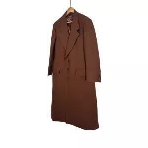 톰포드 레더 울 캐시미어 싱글 롱코트 브라운 사이즈 48 141875109