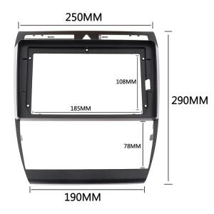 자동차 오디오 대형 스크린 DVD 페시아 프레임 어댑터 아우디 호환 A6 1998-2004 2Din 대시 설치 패널 키트
