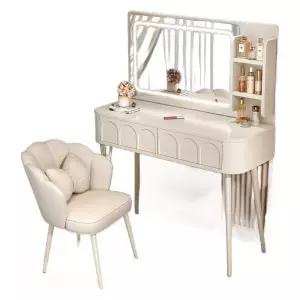 신혼 슬림 화이트 화장대 공주 스튜디오 메이크업 서랍 수납장 의자 심플 드레서