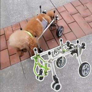 반려견 휠체어 강아지 보행용 카트 바퀴 자전거 트레일러 4종 전 지형 부상 소형견 앞뒤 XXS