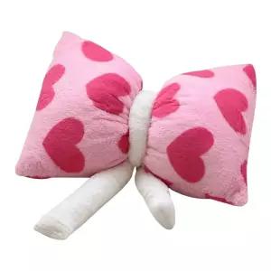 토끼털 겨울쿠션 패턴 리본 매듭 인테리어쿠션 쿠션