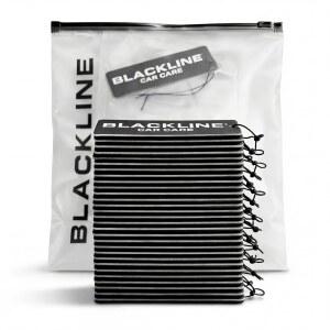 Blackline Car Care 다크 아이스 걸이식 자동차 공기 청정기 24팩, 자동차용 백미러 종이 공기 청정제, 오래 지속되는 신선한 향, 자동차, 트럭 및 SUV용 냄새 제거기