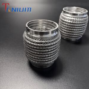 63/76mm 스테인리스 스틸 유연한 벨로우즈 메쉬 플렉스 조인트 파이프 튜브 자동차 배기 시스템용