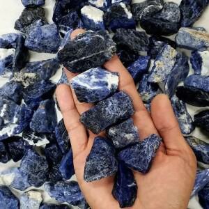 천연 원시 블루 소달라이트 거친 돌 크리스탈 바위 에너지 미네랄 홈 인테리어