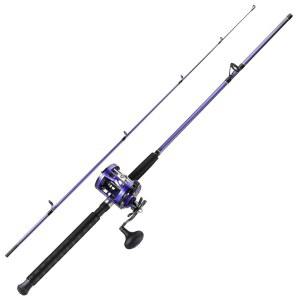 Sougayilang 트롤링 낚싯대 릴 콤보 - 튼튼한 해안 /메기 낚싯대, 4000 사이즈 릴, 큰 사냥감을 위한 2피스 바닷물 콤보 - 2 1m 7피트