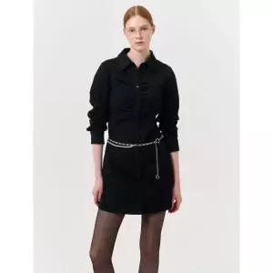 GENERALIDEA 셔링 셔츠 원피스 [BLACK] / WBD4L15510 104332