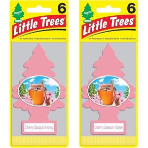 LITTLE TREES 자동차 공기 청정기 가정 또는 자동차용 걸이식 종이 나무 벚꽃 꿀 12팩