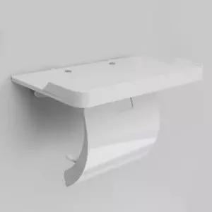 [SBD] 화이트 욕실선반 일체형 휴지걸이