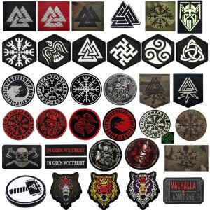 IR 적외선 반사 바이킹 늑대 패치 PVC VALHALLA 한 해적 라이브 다시 죽음을 인정 역사적인 전술 배지 아플