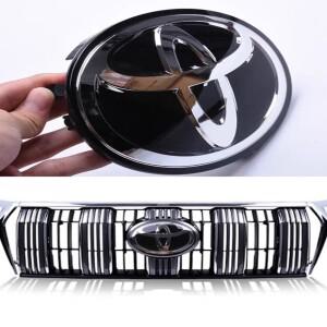 3D 자동차 로고 엠블럼 토요타 코롤라 캠리 RAV4 랜드크루저 하이랜더 프리우스 CHR 야리스 위시의 전면 그