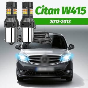 2pcs 듀얼 모드 회전 신호 + 주간 주행등 액세서리 메르세데스 벤츠 호환 시탄 W415 2012-2013 용 LED DRL