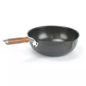 단체급식후라이팬 나무손잡이 업소용 경질 웍 북경팬 28호-28cm