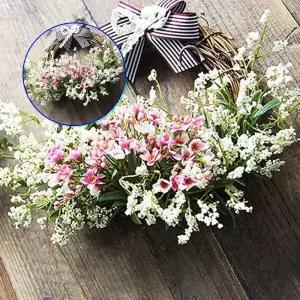 쌍문상회 지금 필요한 세련된 안개꽃 미스트 리스 벽걸이 장식용