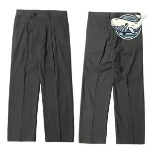 와이드슬랙스 스판 기모 남자 와이드 슬랙스 그레이 정장팬츠