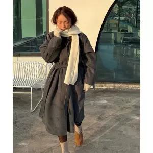 GENERALIDEA 발마칸 싱글 핸드메이드 롱코트 [CHARCOAL] / WBE3L10510 104363