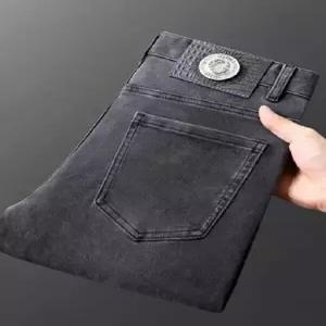 스콕 팬츠 남성용 그레이 배기바지 홍콩 프리미엄 럭셔리 청바지 스판 스키니진 9부 JEN1