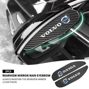 볼보 호환 XC90 C30 T6 C70 V70 V50 S80 S40 액세서리용 자동차 후방 거울 선바이저 눈썹 비가림 커버 2개