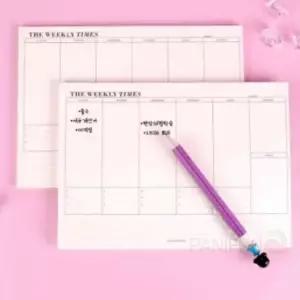 [문구] 주간 일정 관리 플래너 60매 스케줄 정리 스터디 주간스케줄러 일주일 계획표