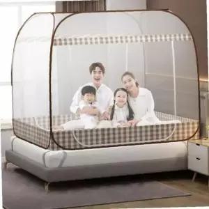 양문형 원터치 모기장 바닥있는 대형 캐노피 3인용