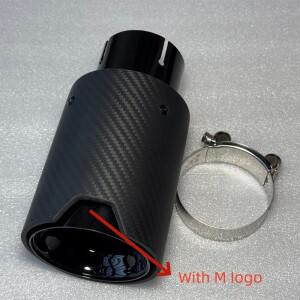 호환상품 BMW 호환 호환 M 시리즈 범용 테일 스로트용 무광 카본 파이버 블랙 리어 배기 파이프 머플러 팁