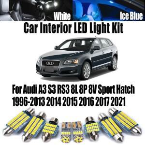 아우디 호환 A3 S3 8L 8P 8V 스포츠 해치백 1996-2017 2021 캔버스 LED 실내 독서등 트렁크 라이트 키트 차