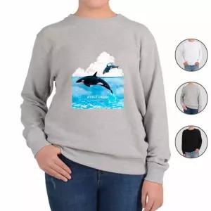 맨투맨 전색상 바다를 주름잡는 범고래 프린트셔츠 Tcg4+5Uuh