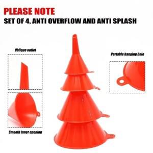 안티 스플래시 자동차 오일 충전 깔때기 플라스틱 내구성 바이크 오토바이 용 대구경 다용도 도구