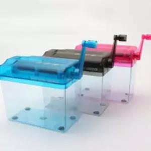 [문구/오피스] 수동 사무용 투명 문서파쇄기 탁상용 가정용 휴대용