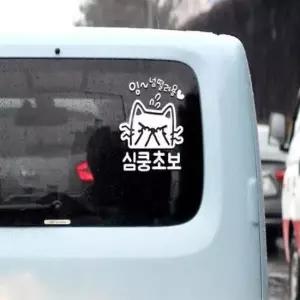 [CAR] 초보운전 반사 스티커 차량 도로연수 차량시트지 자동차 개별화물